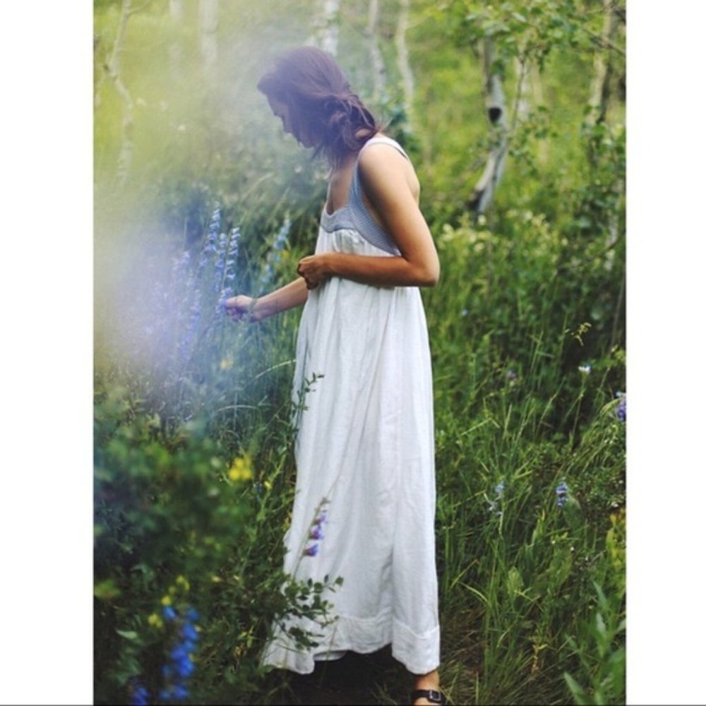 Free People Softly Structured White Maxi Dress